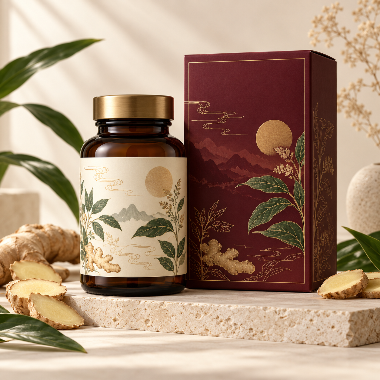 Ginger Botanical Capsules packaging